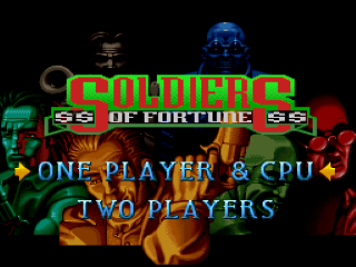 Soldiers of Fortune title screen for Super Nintendo